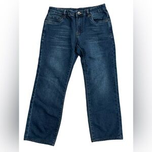 Lucky Brand Boys Billy Straight Jeans Blue Denim Medium Wash Faded. Size 14